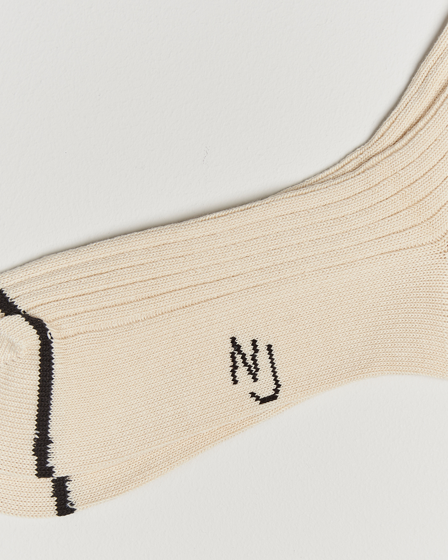 Hombres | Ropa interior y calcetines | Nudie Jeans | Retro Tennis Socks Off White/Black