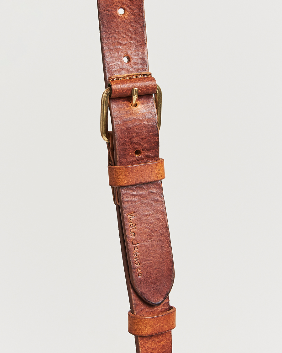 Hombres | Cinturones | Nudie Jeans | Dwayne Leather Belt Toffee Brown