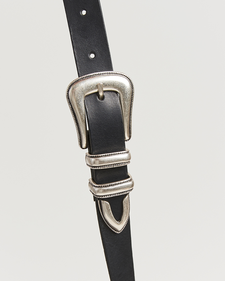 Hombres | Cinturones | Nudie Jeans | Western Silver Belt Black
