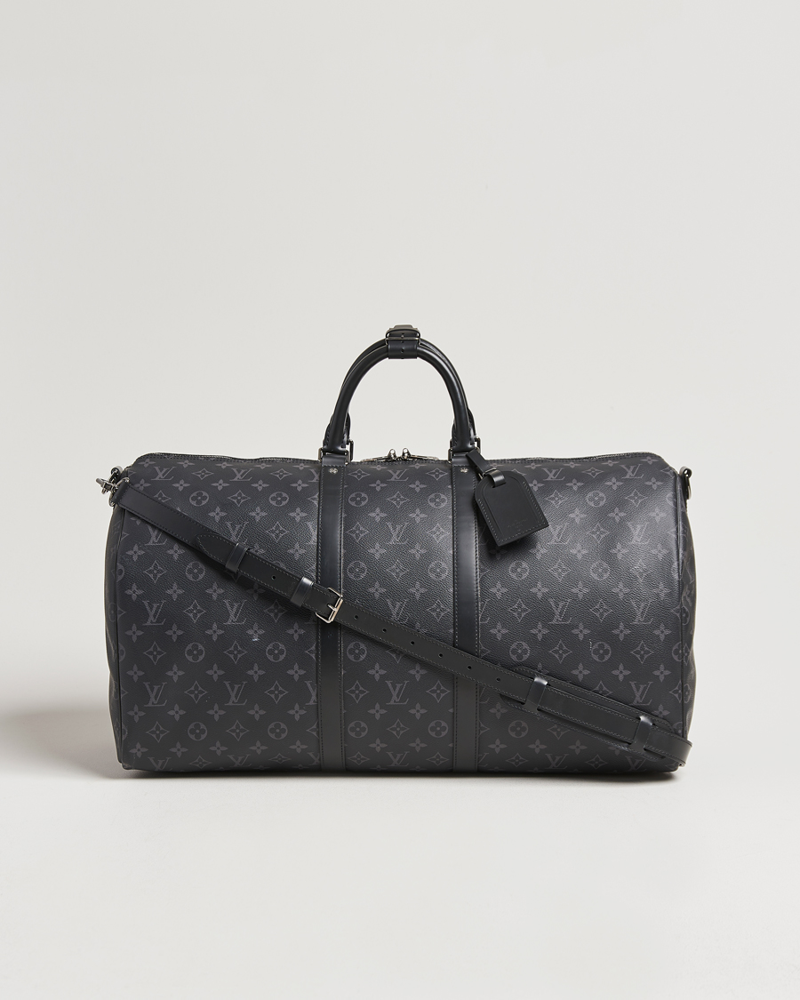 Hombres | Louis Vuitton Pre-Owned Keepall Bandoulière 55 Monogram Eclipse | Louis Vuitton Pre-Owned | Keepall Bandoulière 55 Monogram Eclipse