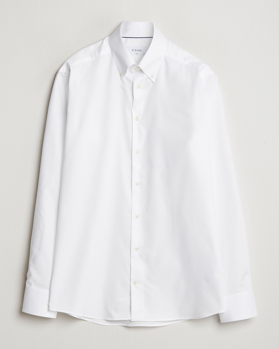 Hombres | Camisas | Eton | Slim Fit Wrinkle Free Oxford Shirt White