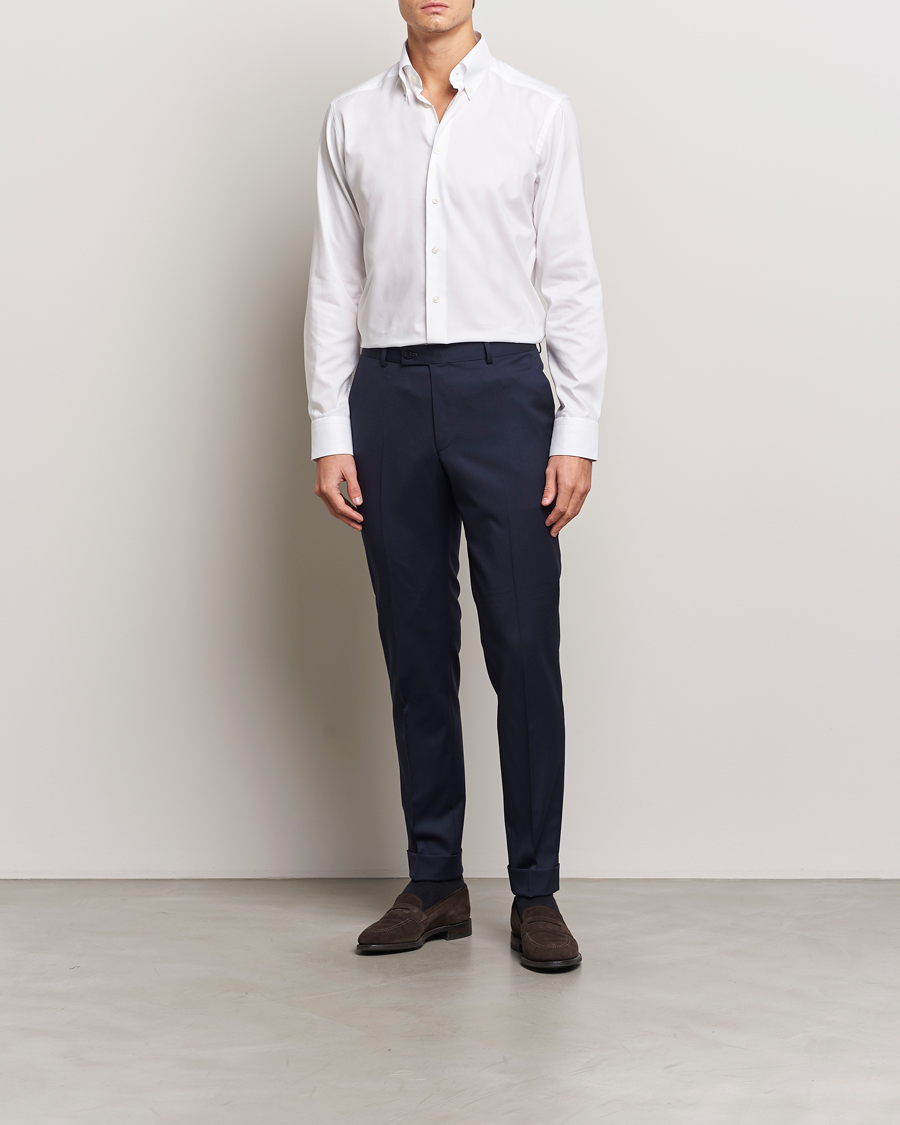 Hombres | Camisas | Eton | Slim Fit Wrinkle Free Oxford Shirt White