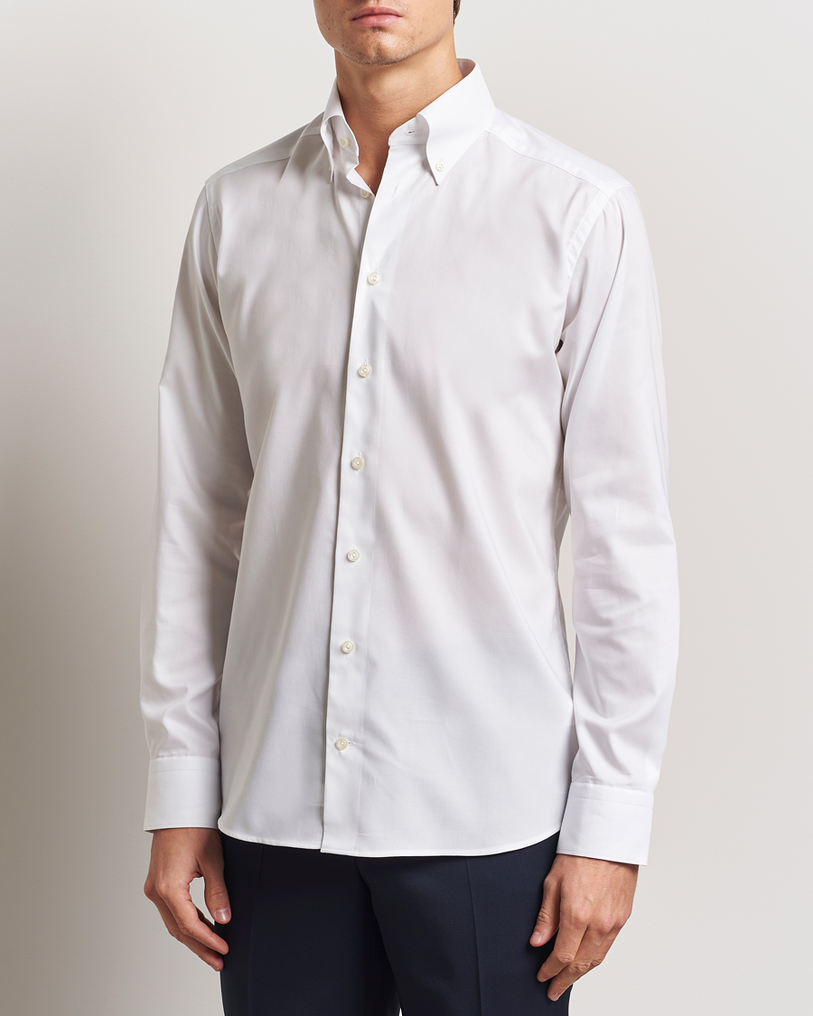 Hombres | Camisas | Eton | Slim Fit Wrinkle Free Oxford Shirt White