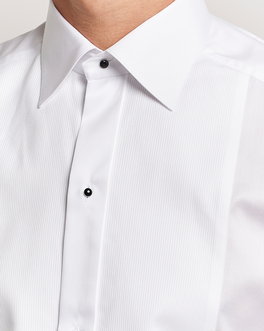 Hombres | Camisas | Eton | Slim Fit Plissé Tuxedo Shirt White