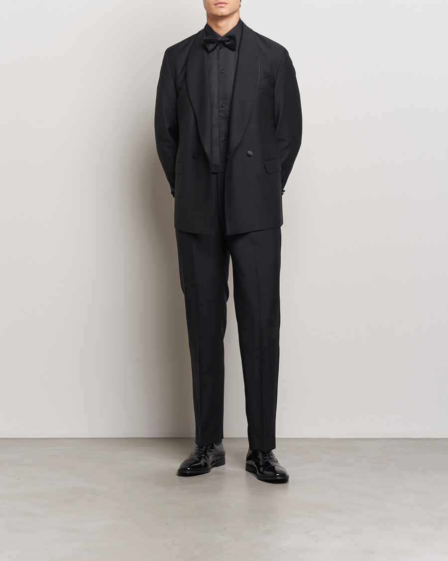 Hombres | Camisas | Eton | Slim Fit Plissé Tuxedo Shirt Black