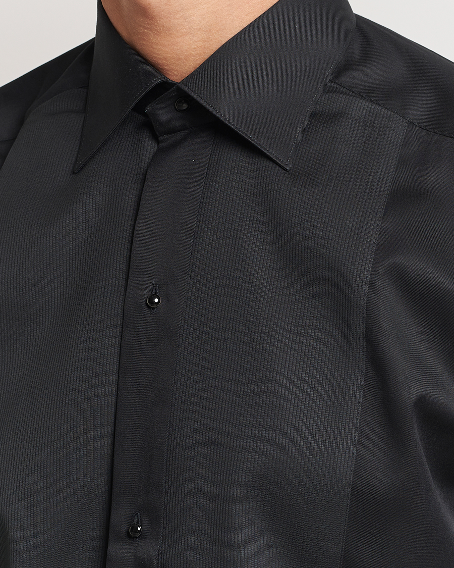 Hombres | Camisas | Eton | Slim Fit Plissé Tuxedo Shirt Black