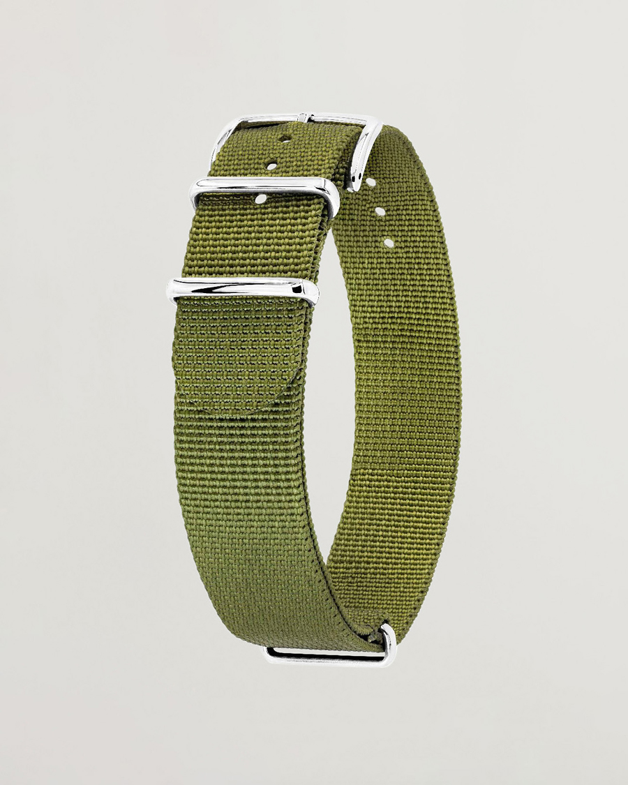 Hombres | Correas de reloj | HIRSCH | Rush Recycle Nato Watch Strap Green