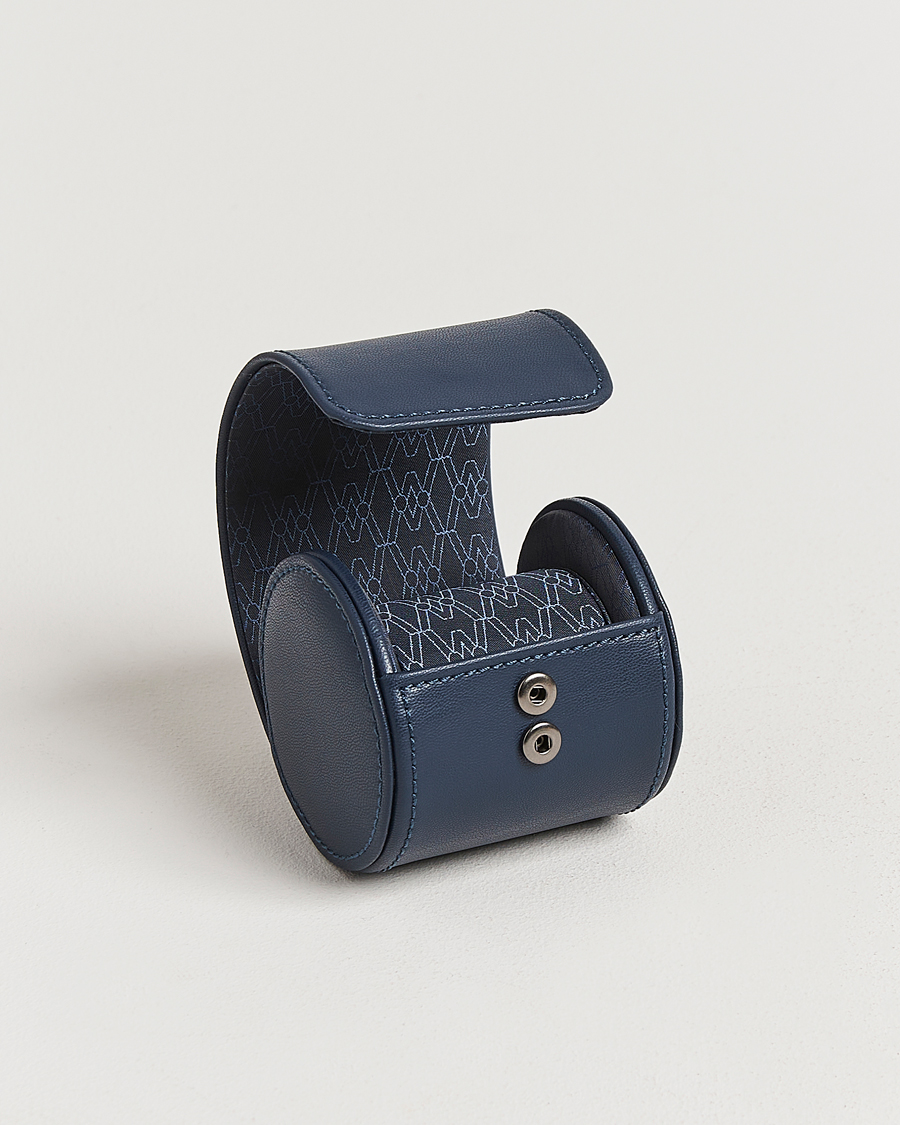 Hombres | Cajas para relojes y joyas | WOLF | Single Watch Roll Earth Midnight Blue