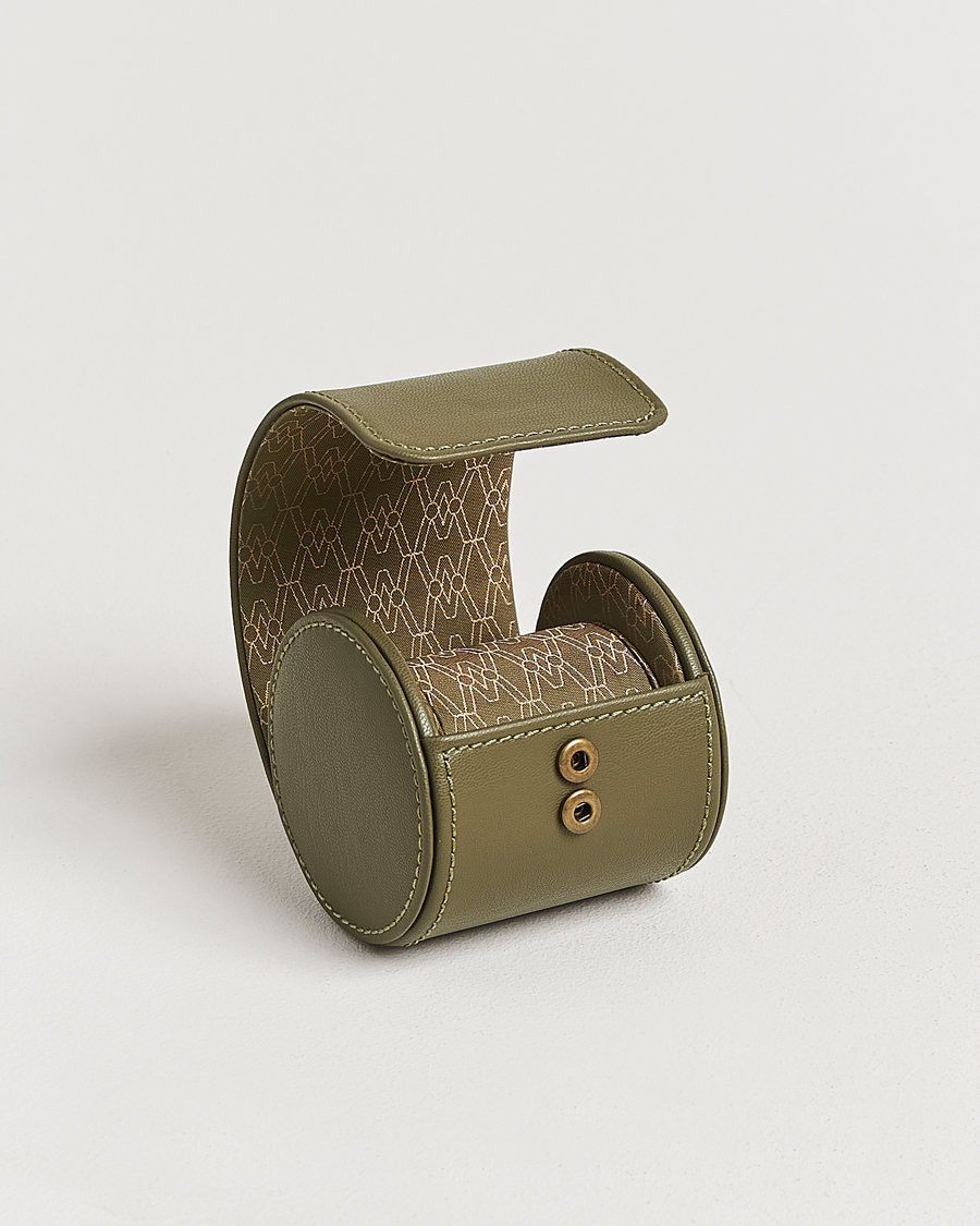 Hombres | Cajas para relojes y joyas | WOLF | Single Watch Roll Earth Olive