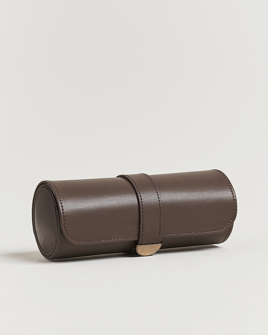 Hombres | Cajas para relojes y joyas | WOLF | Triple Watch Roll Earth Coffee