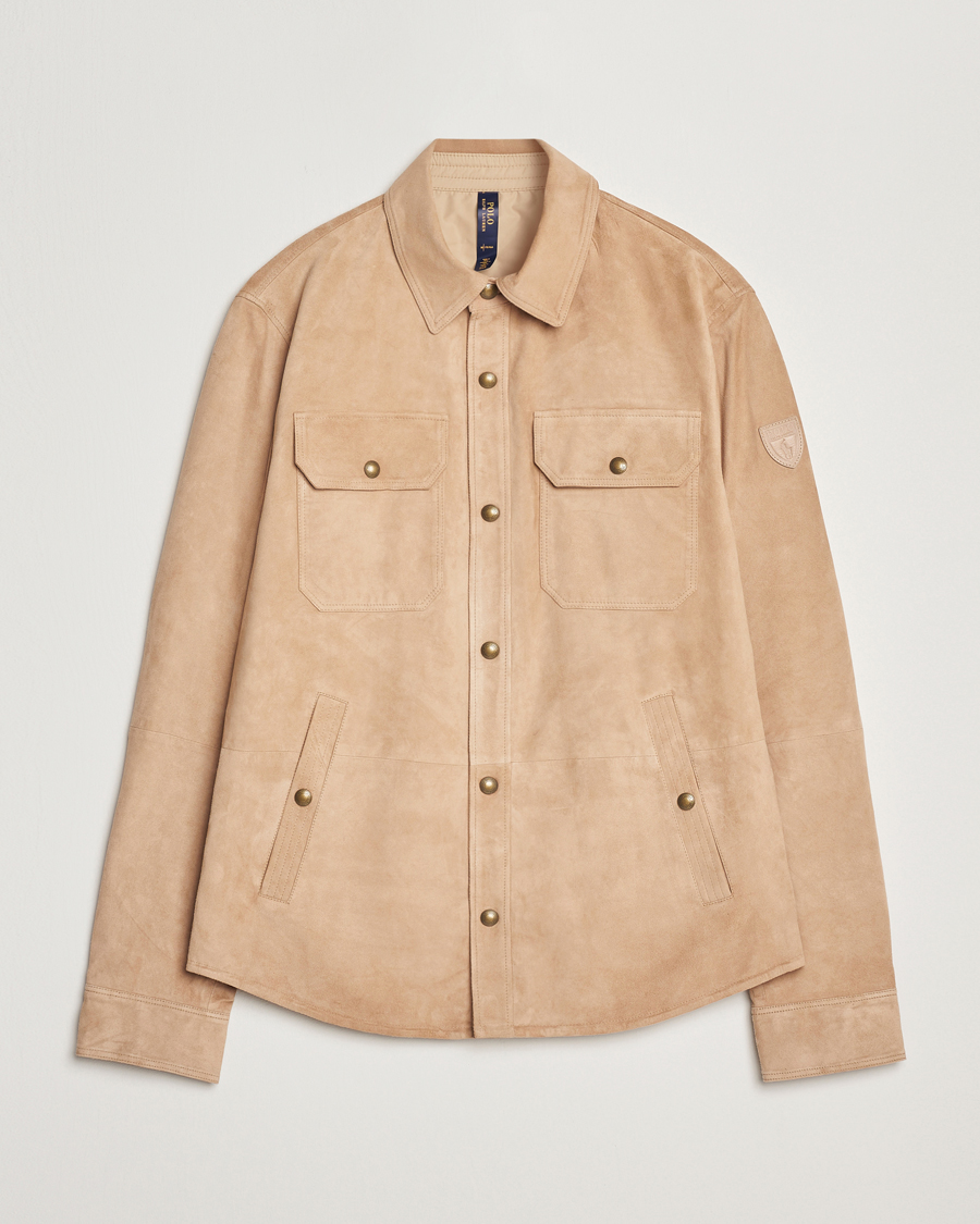 Hombres | Abrigos y chaquetas | Polo Ralph Lauren | Reversible Lined Suede Shirt Jacket Khaki/Grey