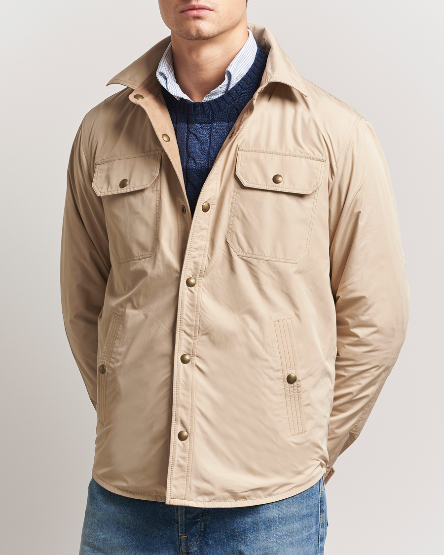 Hombres | Abrigos y chaquetas | Polo Ralph Lauren | Reversible Lined Suede Shirt Jacket Khaki/Grey