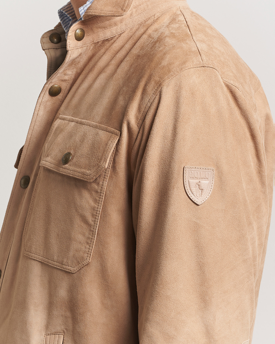 Hombres | Abrigos y chaquetas | Polo Ralph Lauren | Reversible Lined Suede Shirt Jacket Khaki/Grey