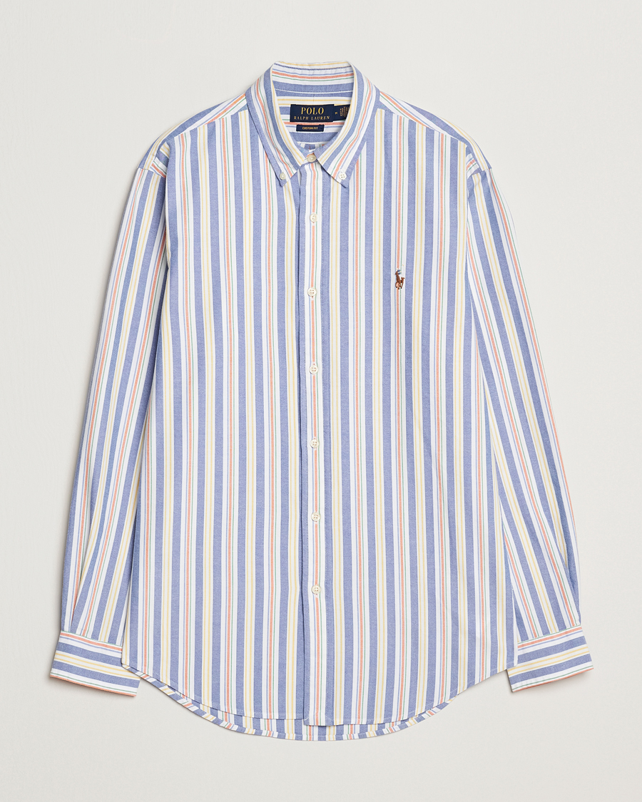 Hombres | Camisas | Polo Ralph Lauren | Custom Fit Striped Oxford Shirt Blue/White