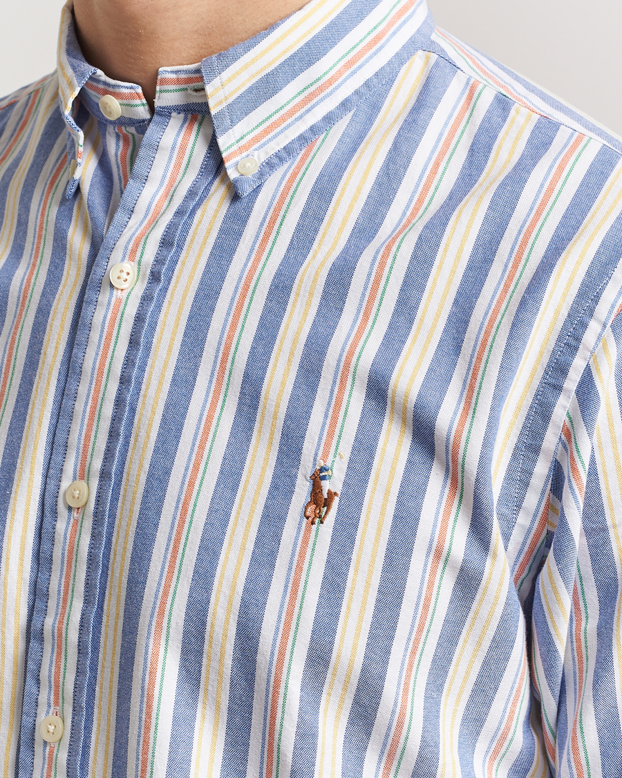Hombres | Camisas | Polo Ralph Lauren | Custom Fit Striped Oxford Shirt Blue/White