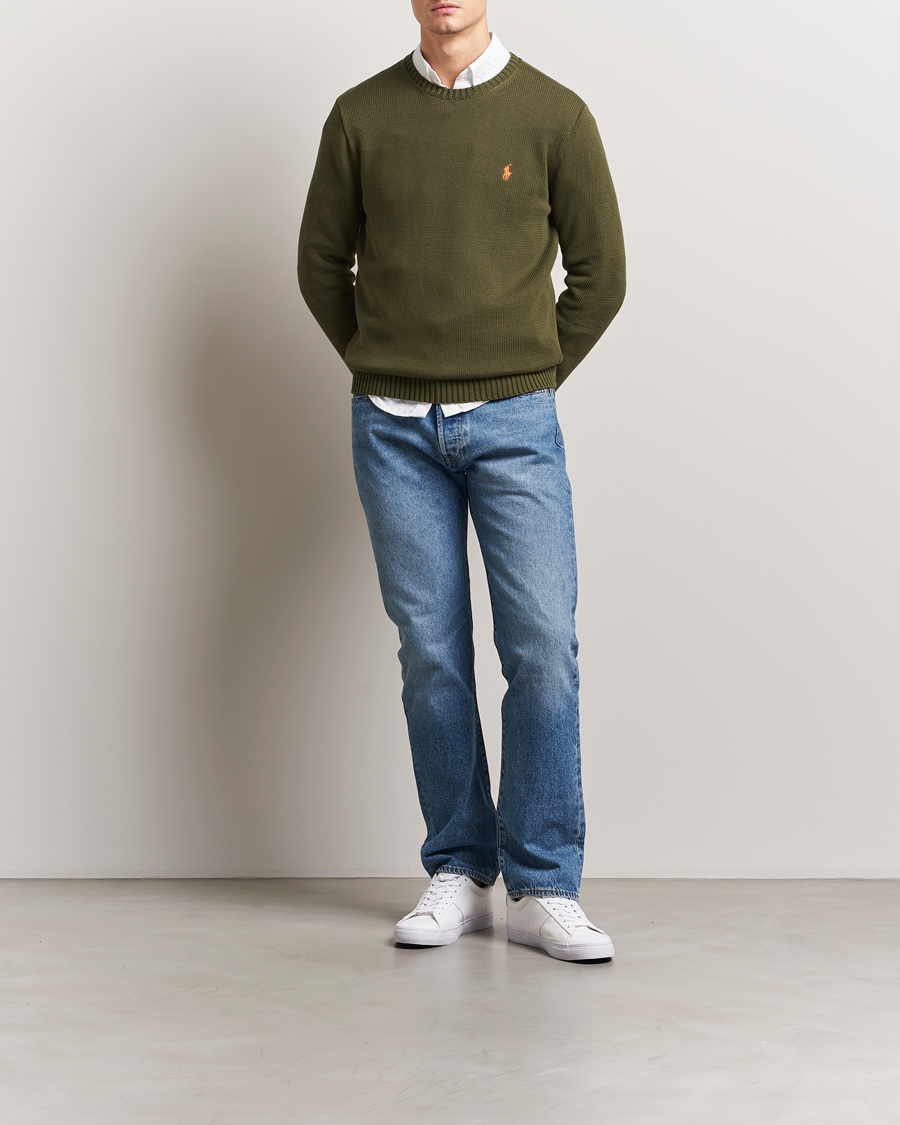 Hombres | Jerséis y prendas de punto | Polo Ralph Lauren | Cotton Crew Neck Sweater New Olive