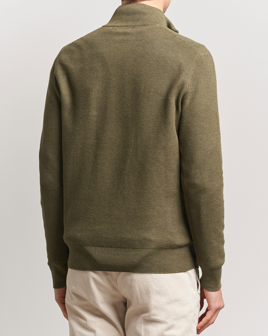 Hombres | Jerséis y prendas de punto | Polo Ralph Lauren | Textured Half-Zip Cargo Olive Heahter