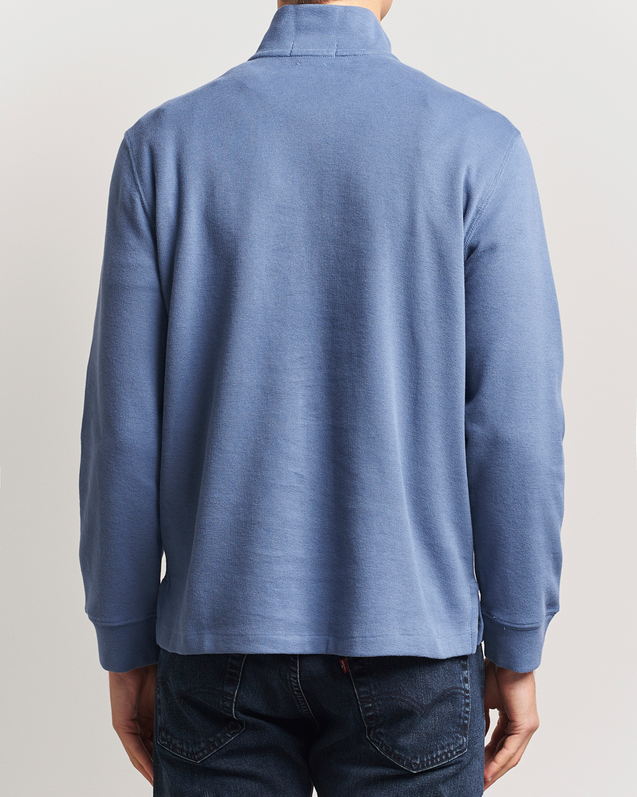 Hombres | Jerséis y prendas de punto | Polo Ralph Lauren | Double Knit Jaquard Half Zip Sweater Capri Blue