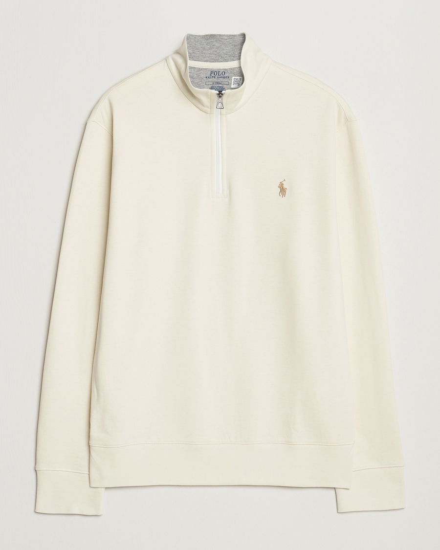 Hombres | Jerséis y prendas de punto | Polo Ralph Lauren | Double Knit Half-Zip Sweater Parchment Cream