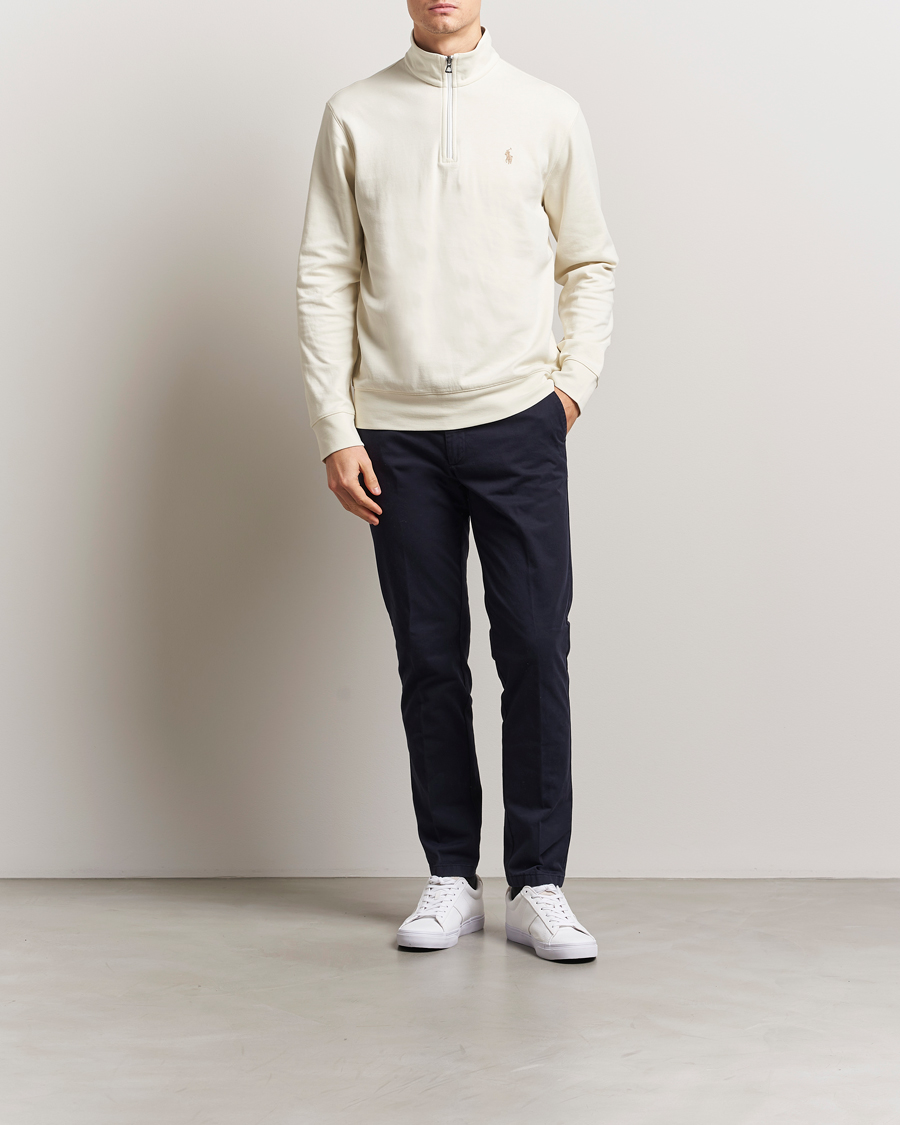 Hombres | Jerséis y prendas de punto | Polo Ralph Lauren | Double Knit Half-Zip Sweater Parchment Cream