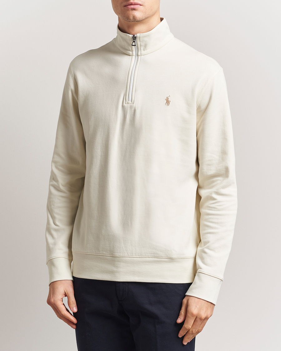 Hombres | Jerséis y prendas de punto | Polo Ralph Lauren | Double Knit Half-Zip Sweater Parchment Cream
