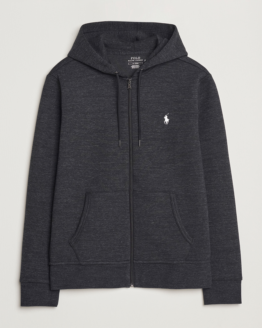 Hombres | Jerséis y prendas de punto | Polo Ralph Lauren | Double Knitted Full-Zip Hoodie Black Marl Heather