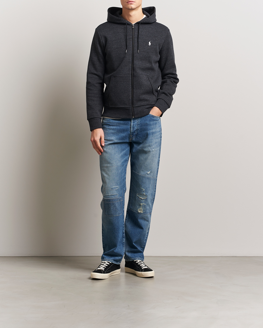 Hombres | Jerséis y prendas de punto | Polo Ralph Lauren | Double Knitted Full-Zip Hoodie Black Marl Heather