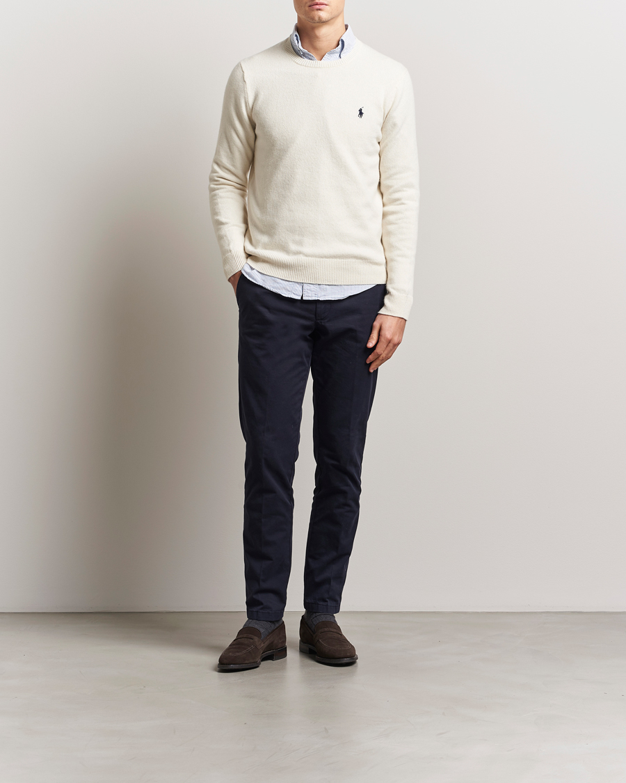 Hombres | Jerséis y prendas de punto | Polo Ralph Lauren | Cotton/Wool Pullover Andover Cream