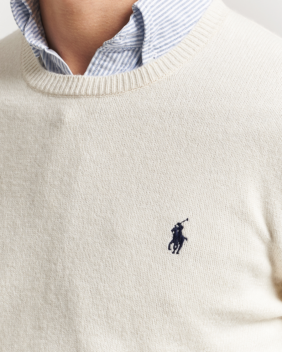 Hombres | Jerséis y prendas de punto | Polo Ralph Lauren | Cotton/Wool Pullover Andover Cream