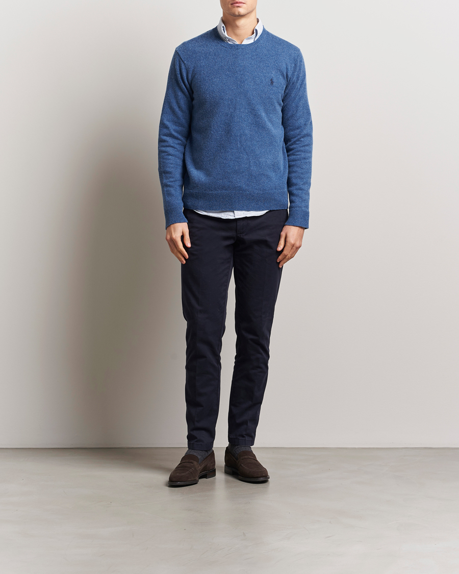 Hombres | Jerséis y prendas de punto | Polo Ralph Lauren | Cotton/Wool Pullover Blue Salt Heather