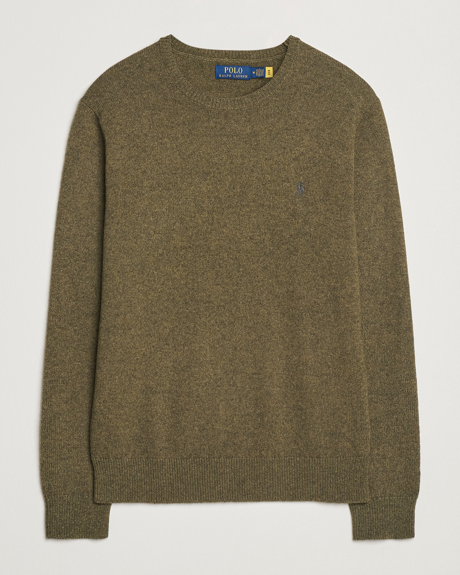 Hombres | Jerséis y prendas de punto | Polo Ralph Lauren | Cotton/Wool Pullover Cargo Olive Heahter