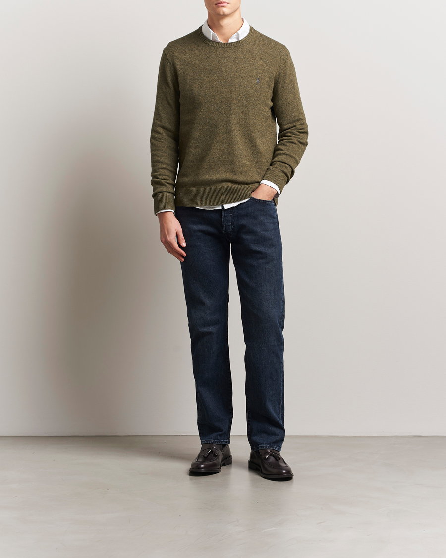 Hombres | Jerséis y prendas de punto | Polo Ralph Lauren | Cotton/Wool Pullover Cargo Olive Heahter