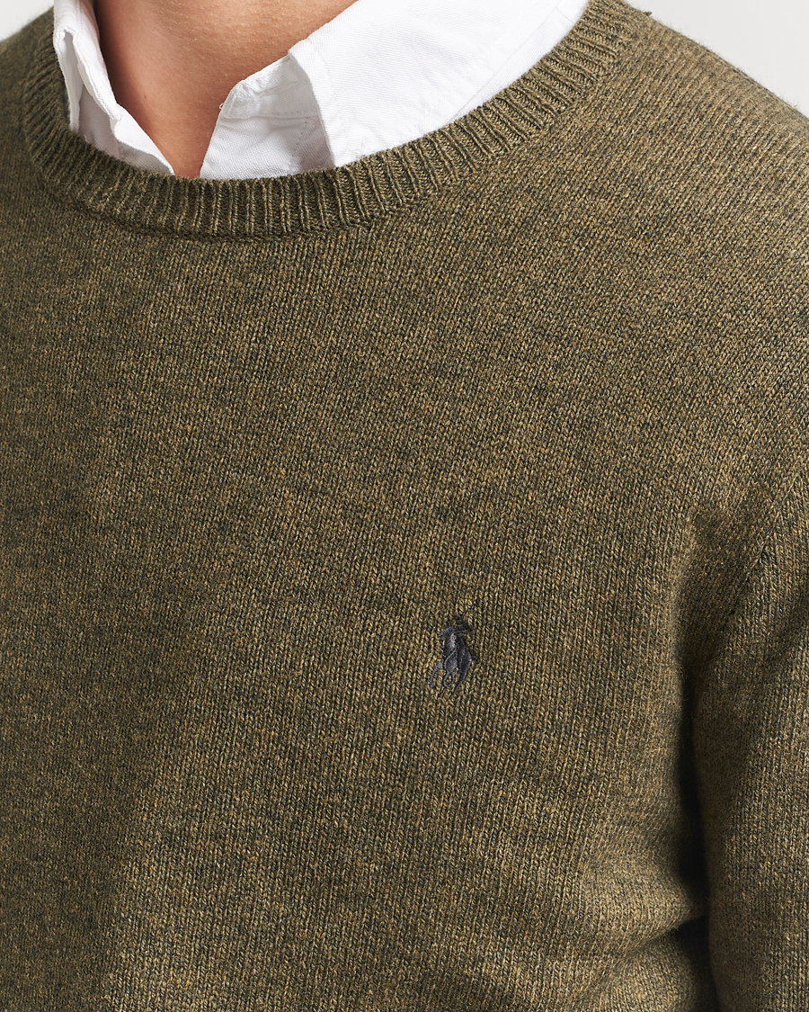 Hombres | Jerséis y prendas de punto | Polo Ralph Lauren | Cotton/Wool Pullover Cargo Olive Heahter