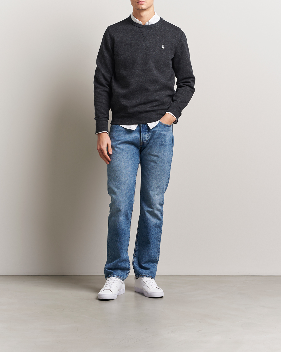 Hombres | Jerséis y prendas de punto | Polo Ralph Lauren | Double Knit Sweatshirt Black Marl Heather