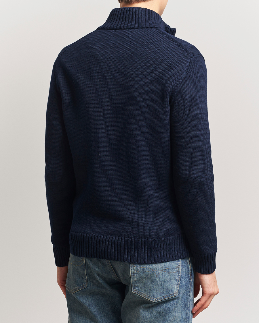 Hombres | Jerséis y prendas de punto | Polo Ralph Lauren | Cotton Pullover Half Zip Hunter Navy