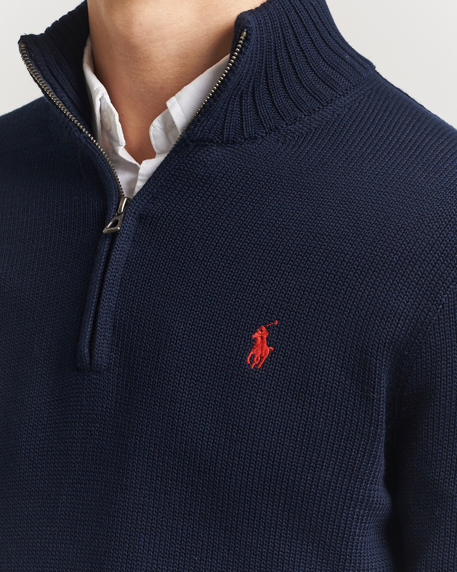 Hombres | Jerséis y prendas de punto | Polo Ralph Lauren | Cotton Pullover Half Zip Hunter Navy