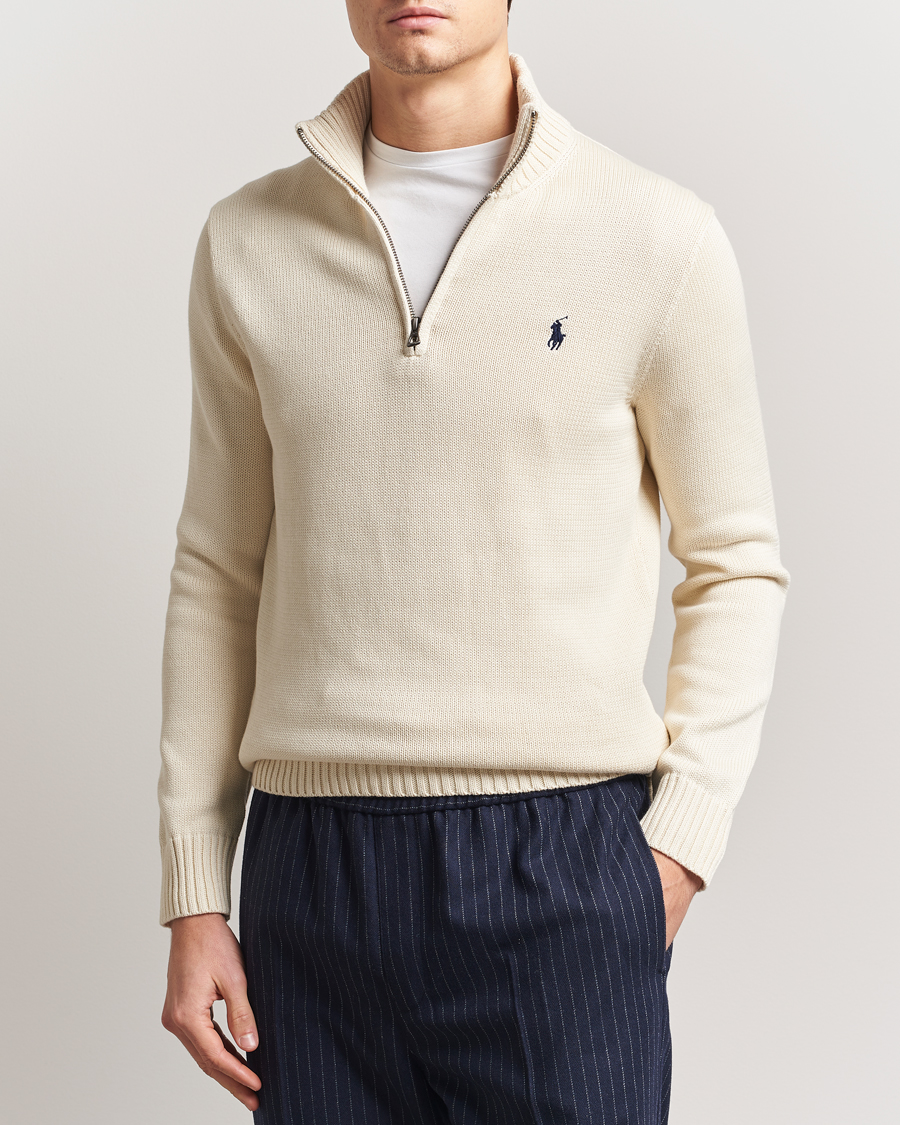 Hombres | Jerséis y prendas de punto | Polo Ralph Lauren | Cotton Pullover Half Zip Andover Cream