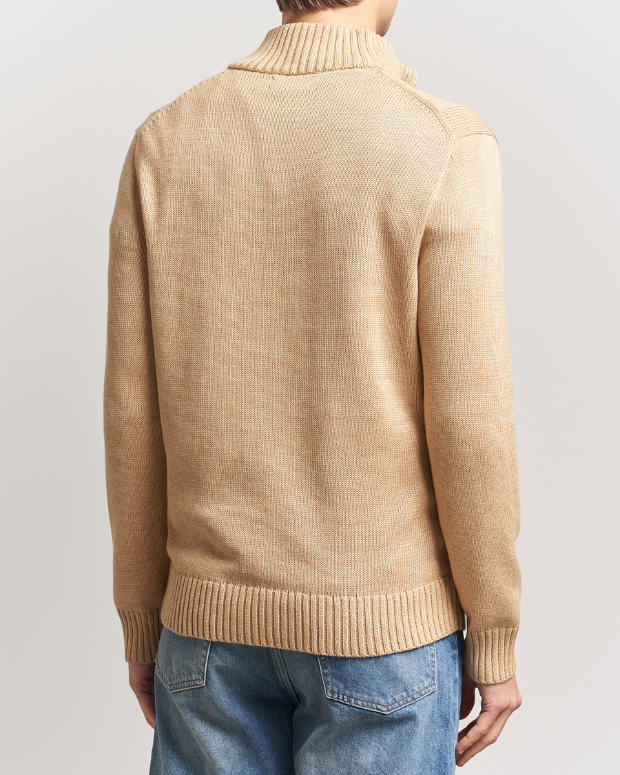 Hombres | Jerséis y prendas de punto | Polo Ralph Lauren | Cotton Pullover Half-Zip Camel Melange