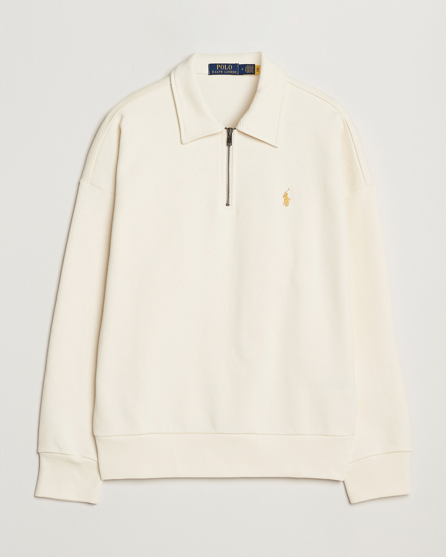 Hombres | Jerséis y prendas de punto | Polo Ralph Lauren | Loopback Terry Half-Zip Clubhouse Cream
