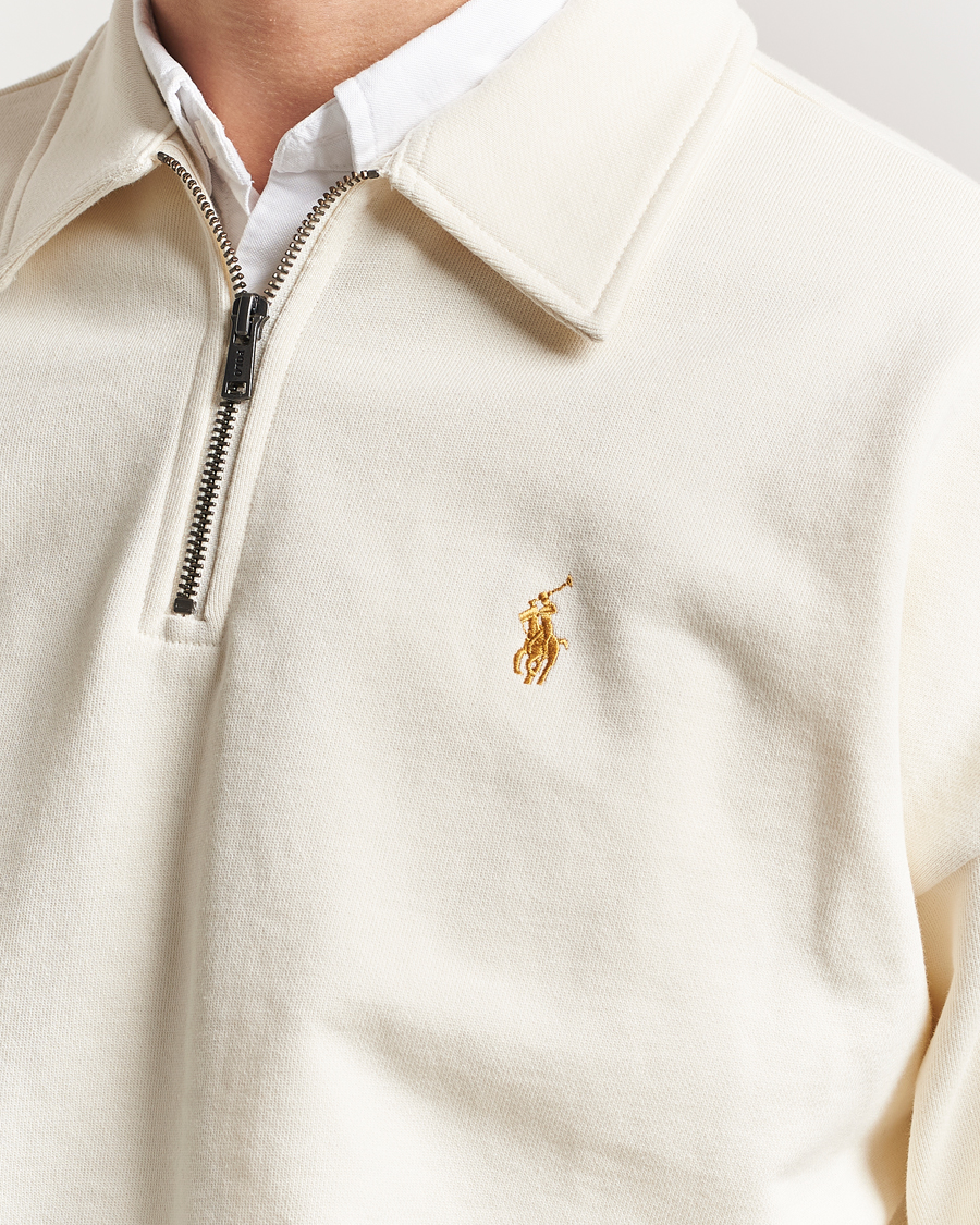 Hombres | Jerséis y prendas de punto | Polo Ralph Lauren | Loopback Terry Half-Zip Clubhouse Cream