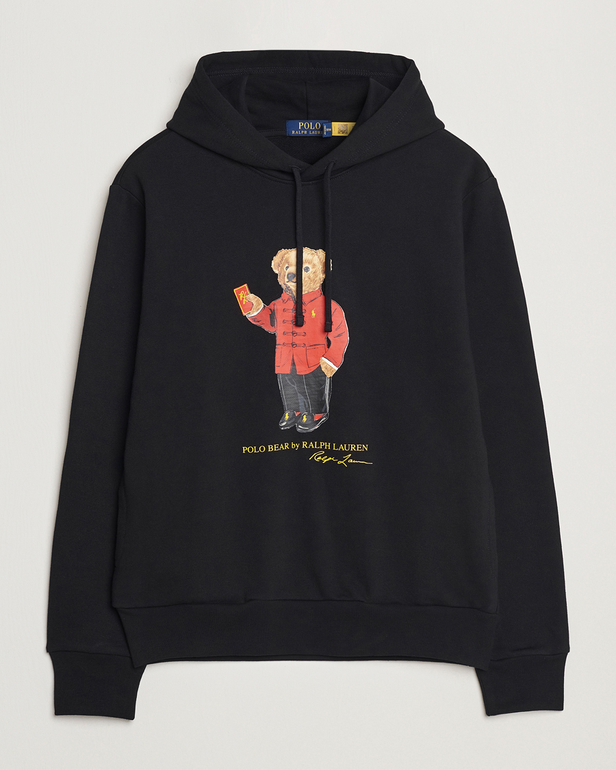 Polo Ralph Lauren Loopback Terry Bear Hoodie Polo Black en CareOfCarl.es