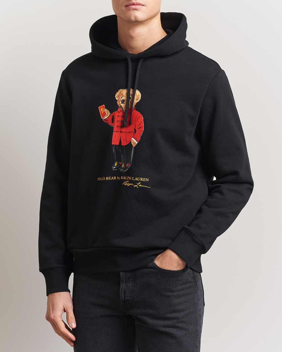 Hombres | Jerséis y prendas de punto | Polo Ralph Lauren | Loopback Terry Bear Hoodie Polo Black