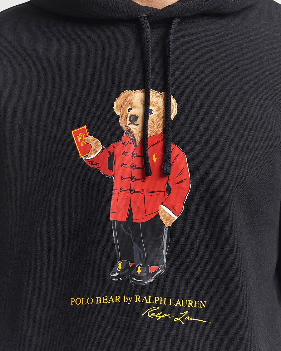 Hombres | Jerséis y prendas de punto | Polo Ralph Lauren | Loopback Terry Bear Hoodie Polo Black