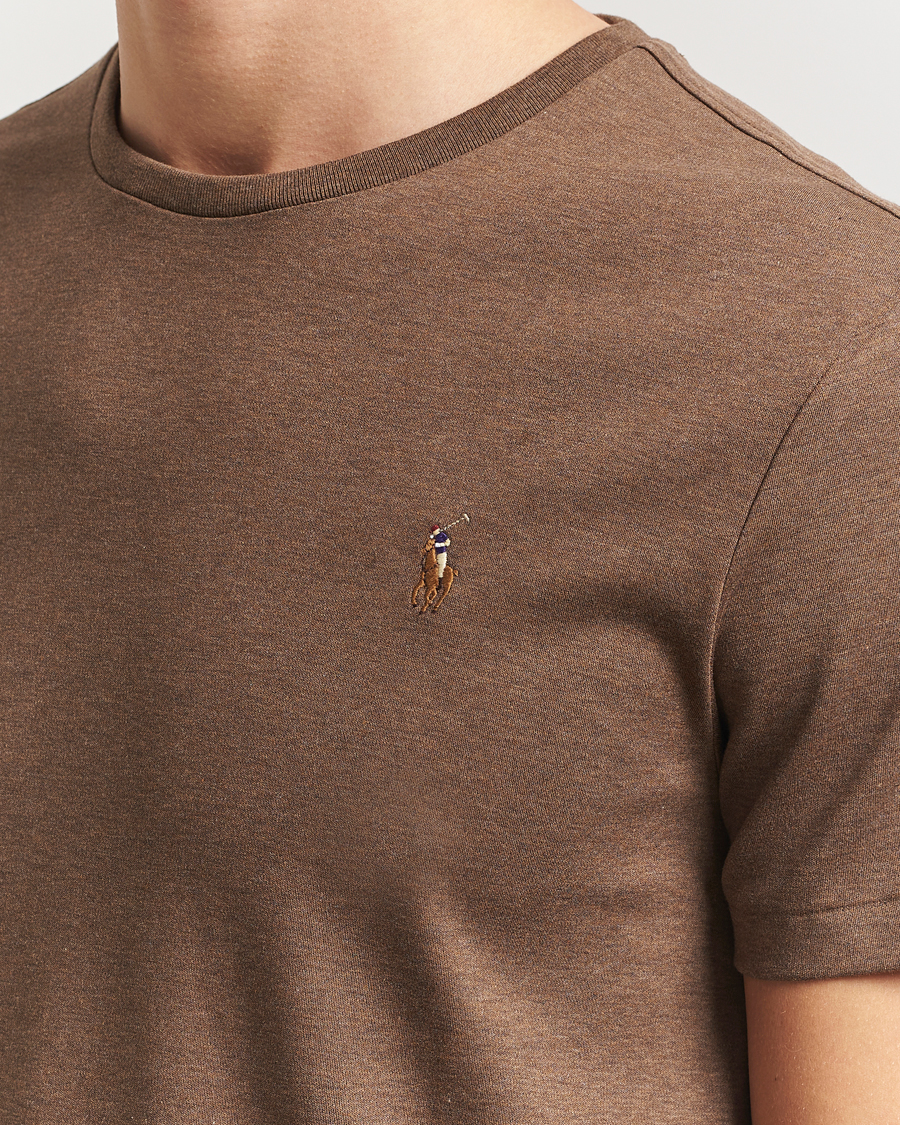 Hombres | Camisetas | Polo Ralph Lauren | Luxury Pima Cotton Crew Neck T-Shirt Cedar Heather