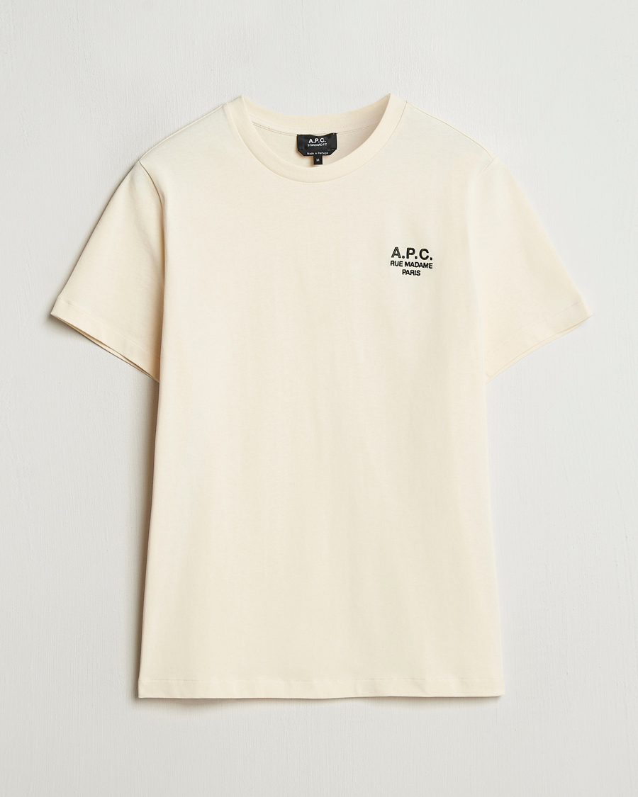 Hombres | Camisetas | A.P.C. | Rue Madame T-Shirt Ecru