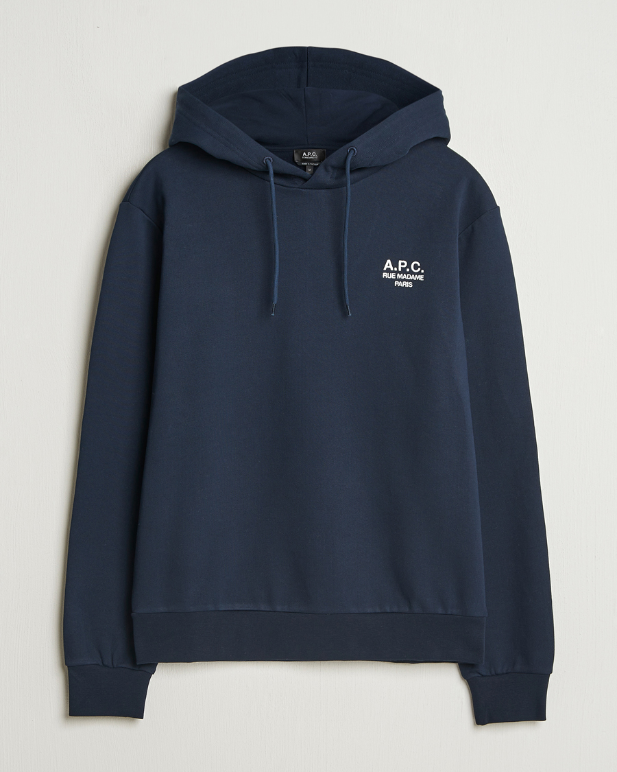 Hombres | Jerséis y prendas de punto | A.P.C. | Rue Madame Hoodie Dark Navy
