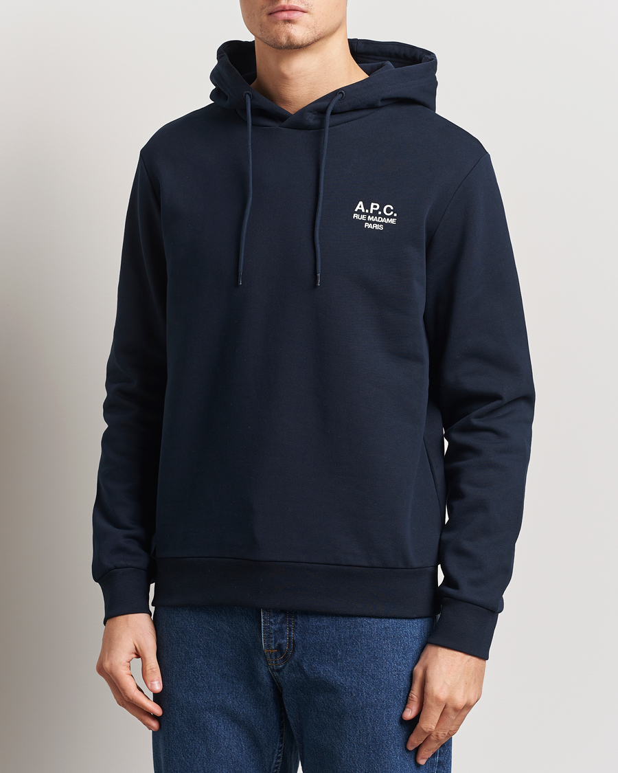 Hombres | Jerséis y prendas de punto | A.P.C. | Rue Madame Hoodie Dark Navy