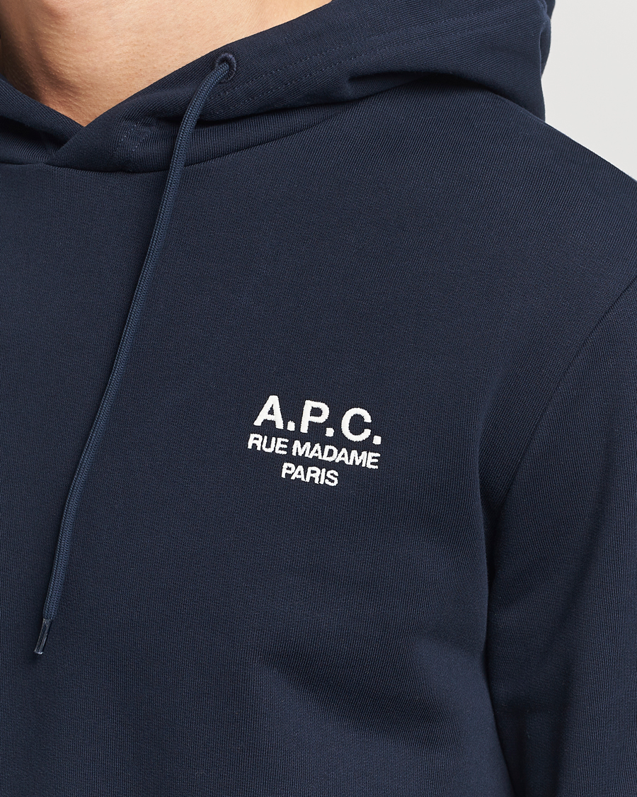 Hombres | Jerséis y prendas de punto | A.P.C. | Rue Madame Hoodie Dark Navy