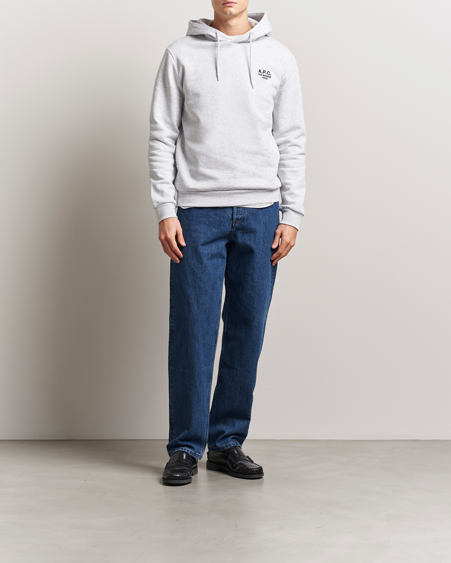 Hombres | Jerséis y prendas de punto | A.P.C. | Rue Madame Hoodie Heather Grey/Black