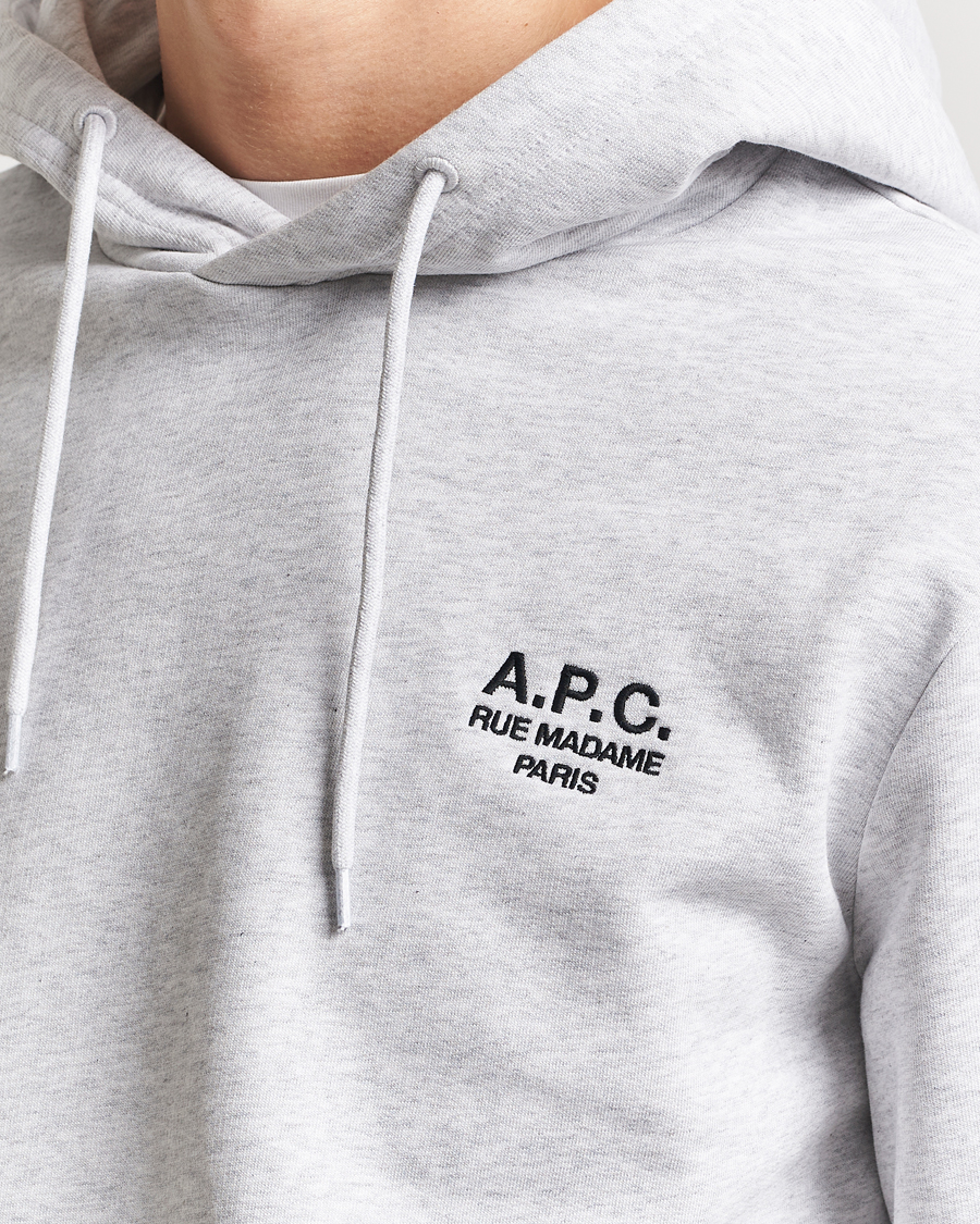 Hombres | Jerséis y prendas de punto | A.P.C. | Rue Madame Hoodie Heather Grey/Black
